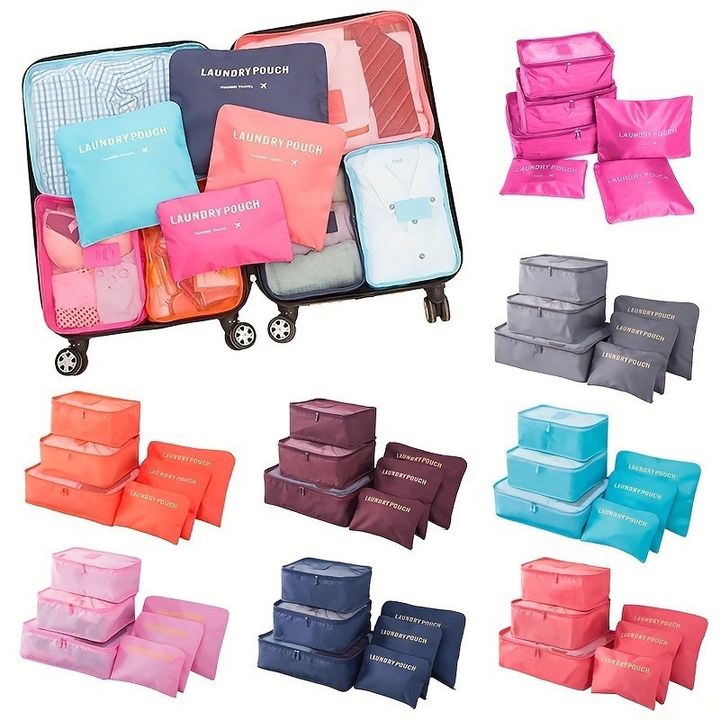 Kit organizador de mala, 6 peças
